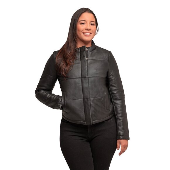 Leather Newyork Jackets & Blazers - Women Leather Black Jacket Leather Brown Jacket Leather Jacket Melysa